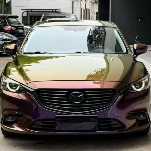  Gloss Shifting Green Purple Car Vinyl Wrap review 