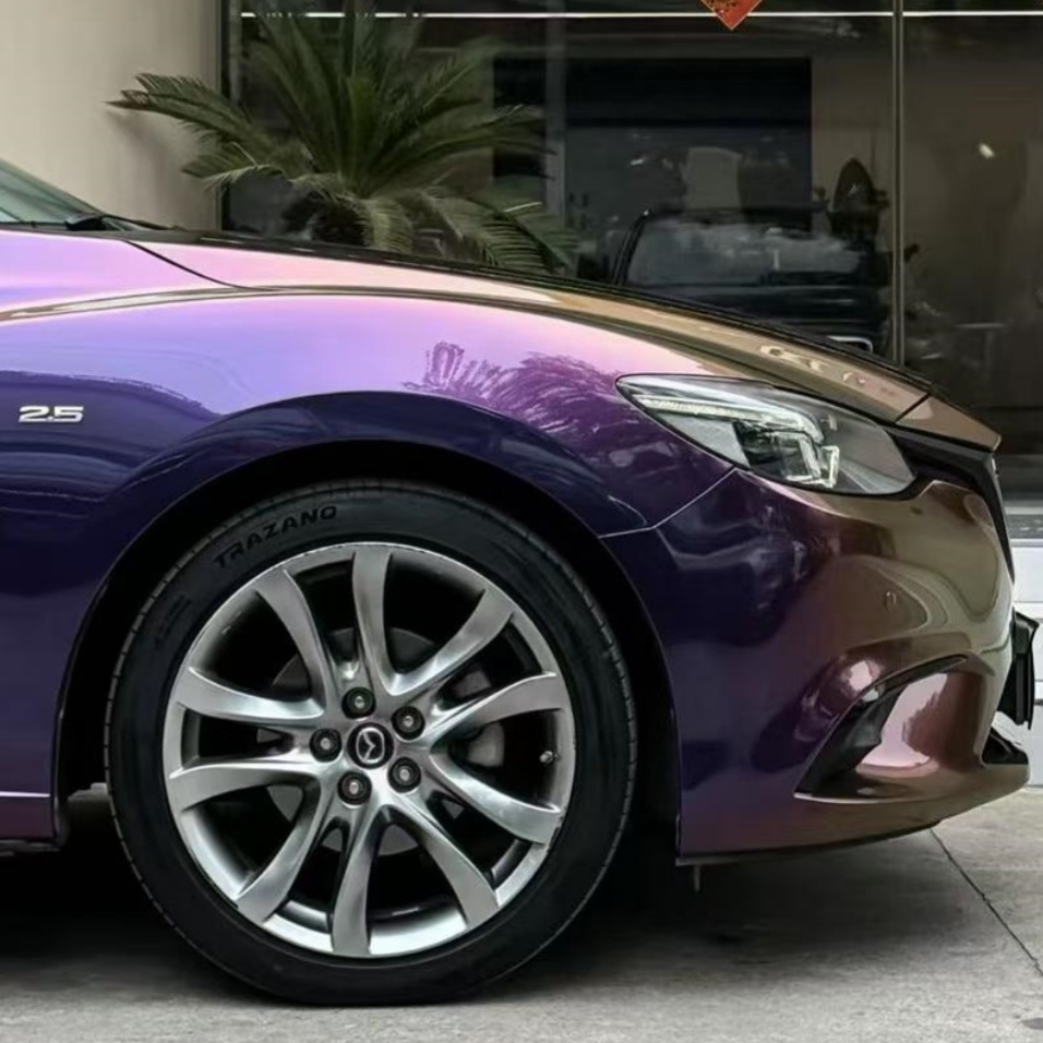  Gloss Shifting Green Purple Car Vinyl Wrap review ewfe 02