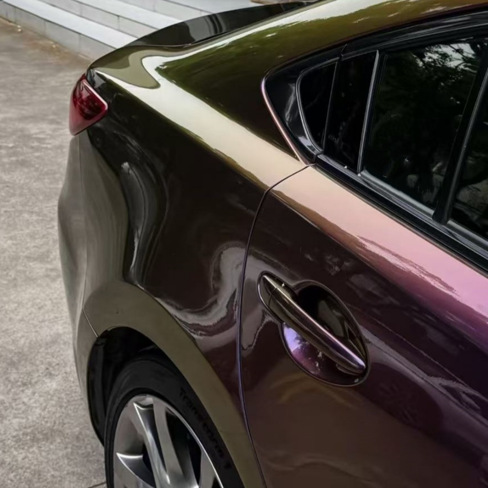  Gloss Shifting Green Purple Car Vinyl Wrap review fdgre 02