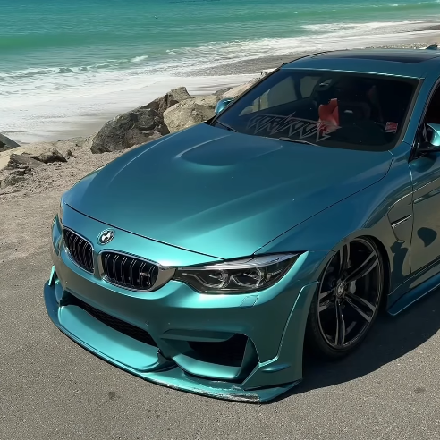 PET Gloss Metallic Ryan Green Car Vinyl Wrap review jair 02