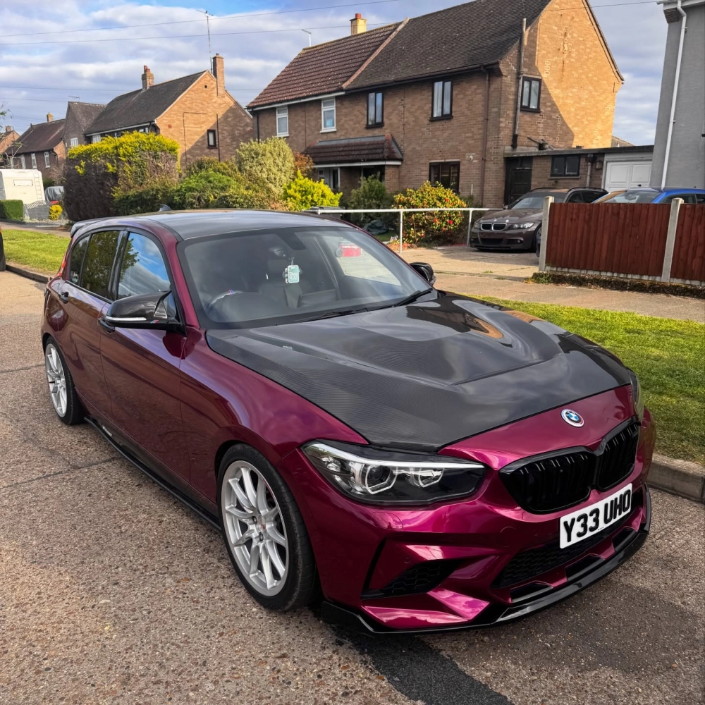 PET Glossy Metallic Rubellite Purple Vinyl Wrap review gbht 03