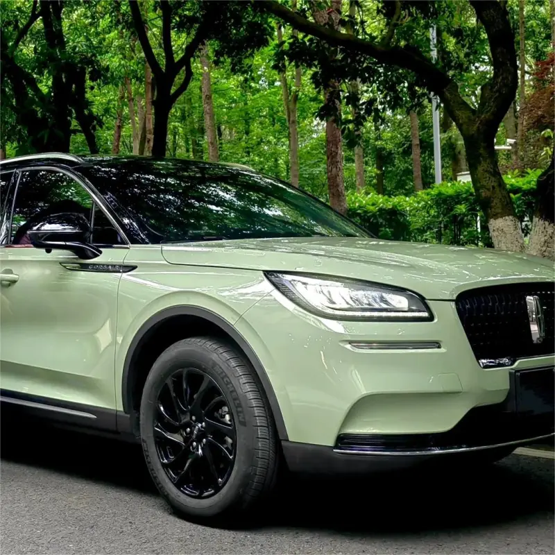 PET Gloss Light Khaki Green Car Vinyl Wrap review ngy 01