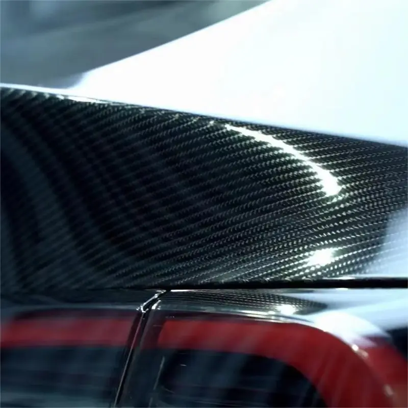 4D Super Gloss Carbon Fiber Black Car Vinyl Wrap  review smm