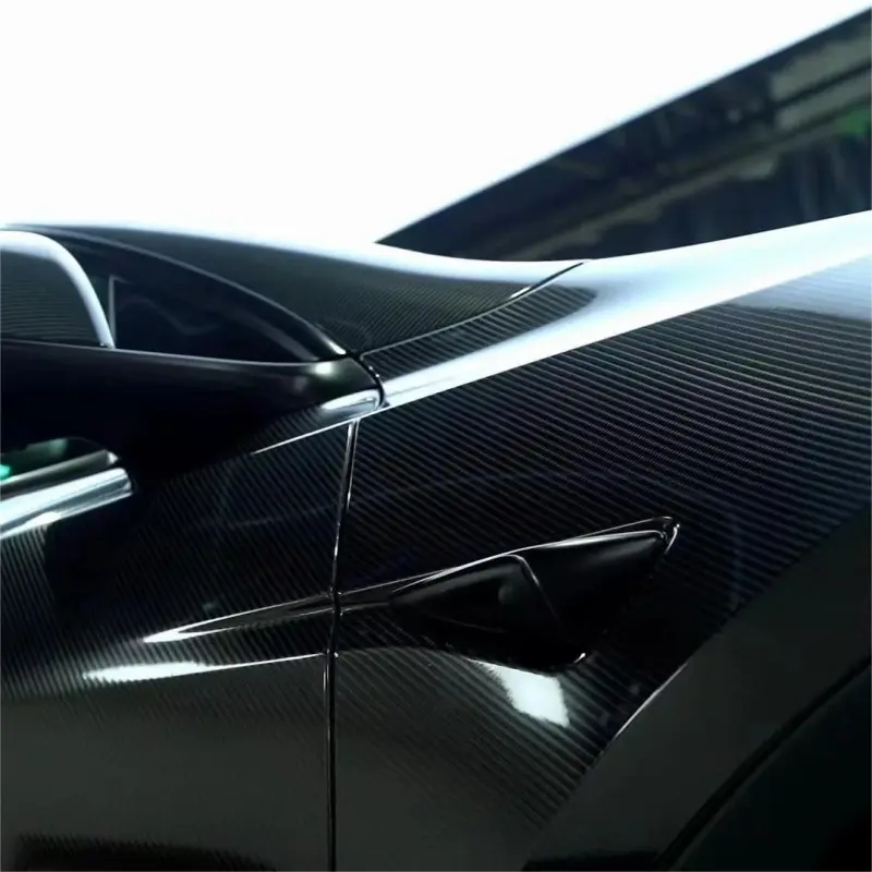 4D Super Gloss Carbon Fiber Black Car Vinyl Wrap  review ytjyttrj 01