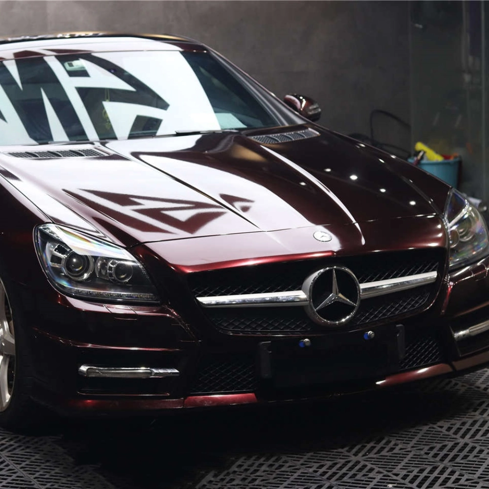 Gloss Metallic Black Rose Car Vinyl Wrap review tizy 03