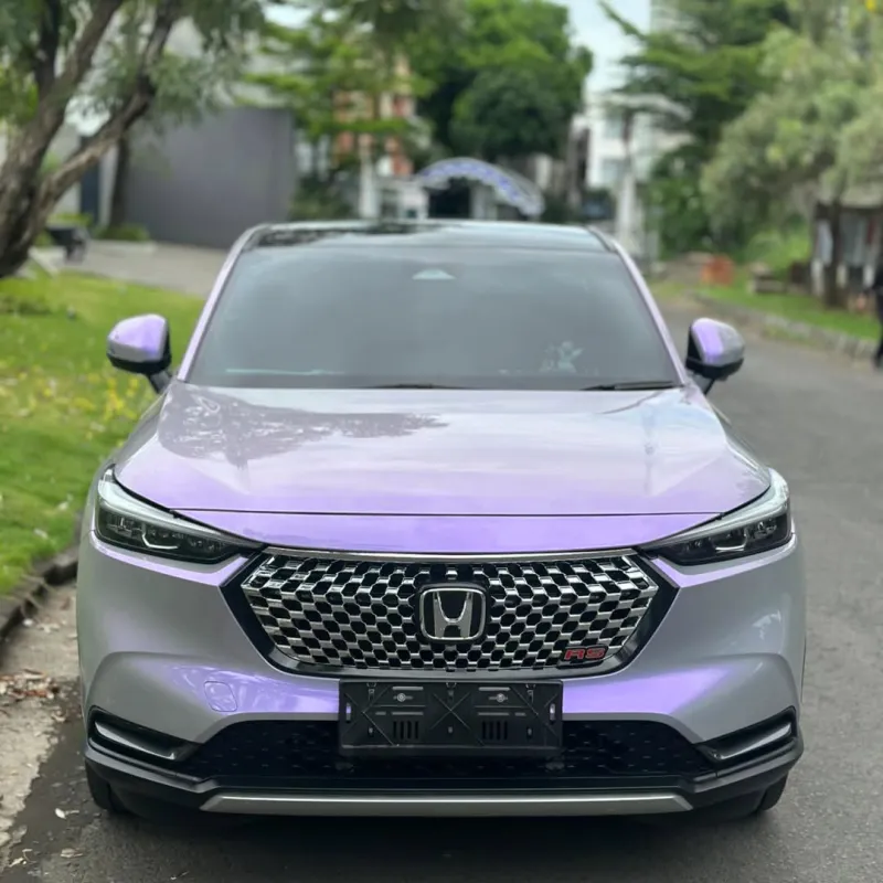  PET Gloss Technological Grey To Purple Car Vinyl Wrap review freht 03