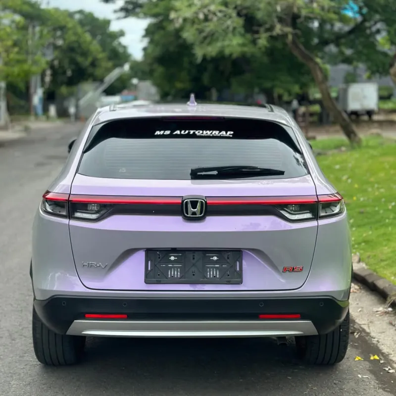  PET Gloss Technological Grey To Purple Car Vinyl Wrap review freht 04