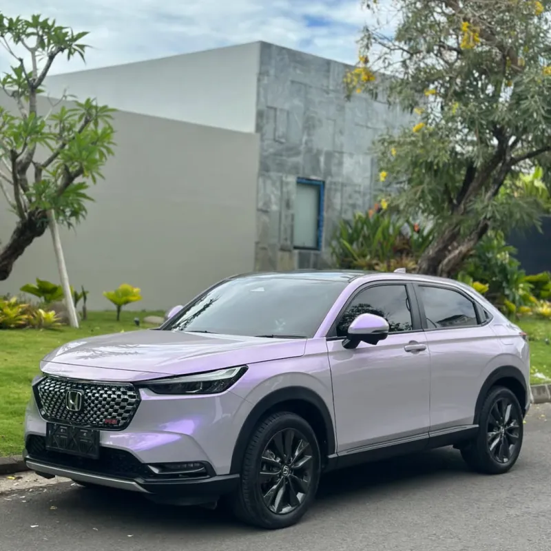  PET Gloss Technological Grey To Purple Car Vinyl Wrap review freht 01