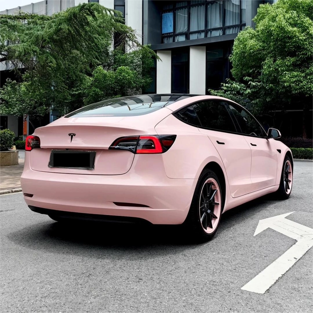 Super Gloss Pale Pink Car Vinyl Wrap review fdnry 02