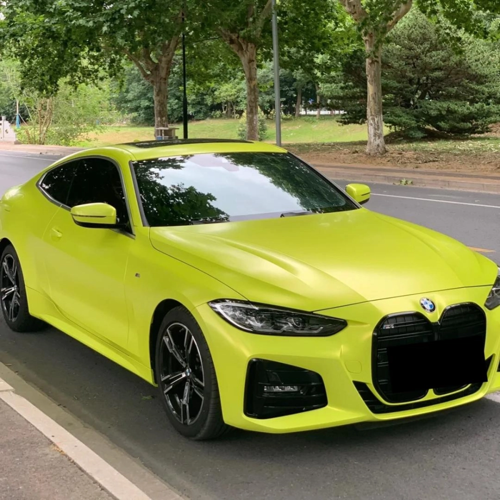 Super Matte Fluorescent Yellow Car Vinyl Wrap  review fdbr 00
