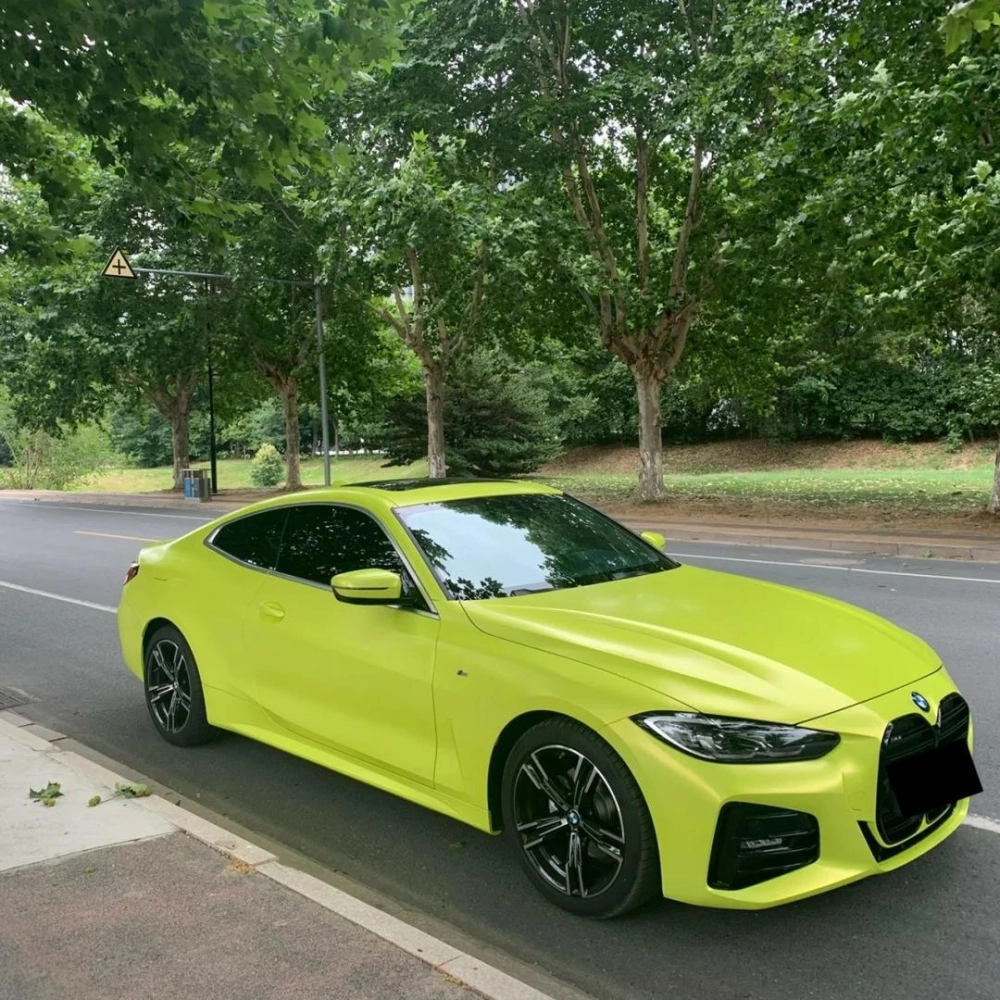 Super Matte Fluorescent Yellow Car Vinyl Wrap  review fdbr 02