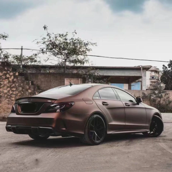 Matte Flat Coffee Brown Car Vinyl Wrap  review zhangs 01