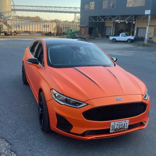 Super Matte Flame Orange Car Vinyl Wrap review 