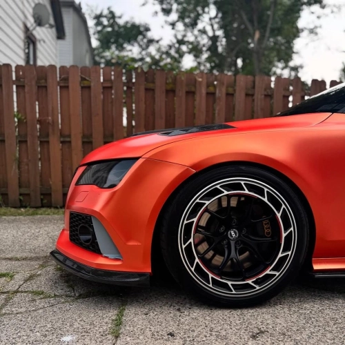 Super Matte Flame Orange Car Vinyl Wrap review 