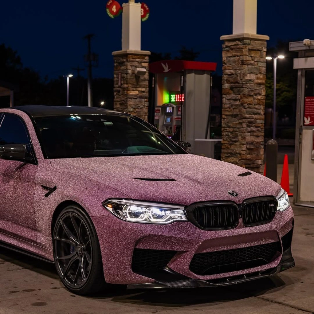 Super Diamond Pink Car Vinyl Wrap review gvcng 01
