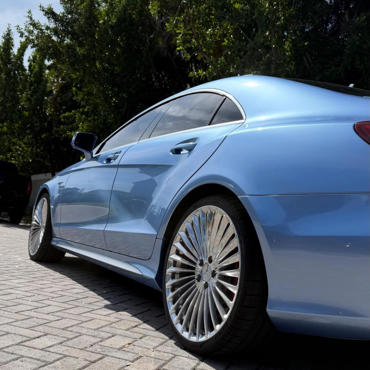Gloss Metallic Mist Blue Car Vinyl Wrap review zhang 00