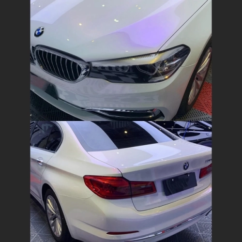 Gloss White Purple Car Vinyl Wrap review 