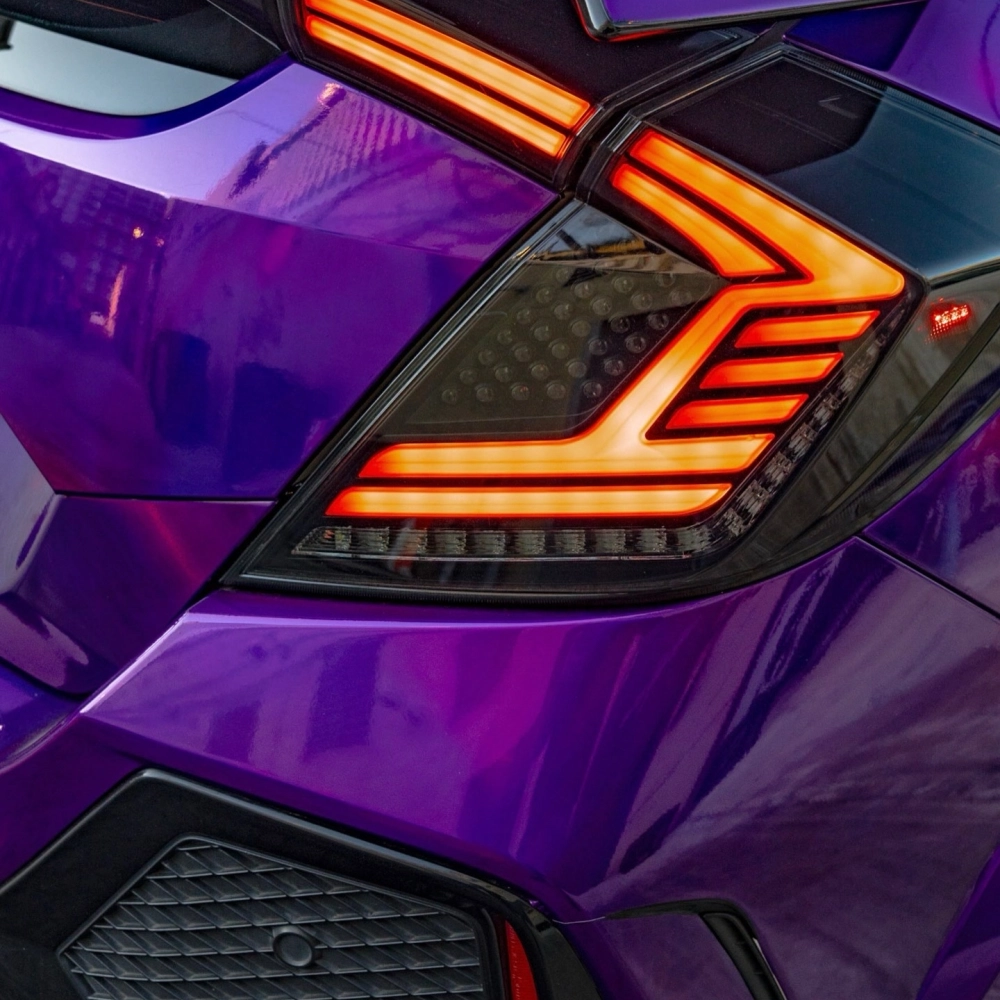 PET Gloss Laser Chrome Purple Car Vinyl Wrap review gnhg 02