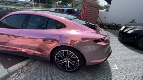 Gloss Rose Gold Mirror Chrome Car Vinyl Wrap review 