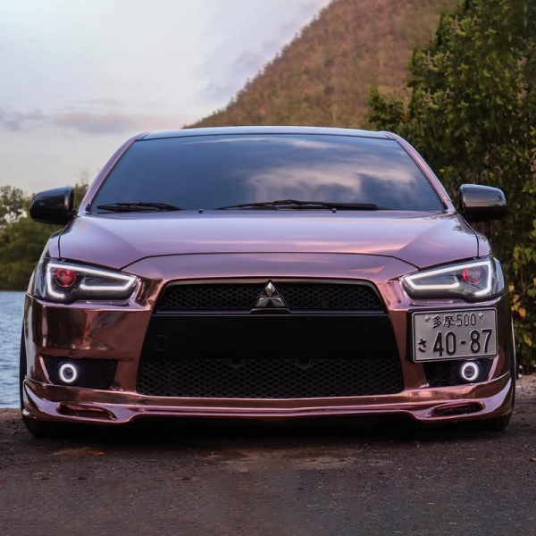 Gloss Rose Gold Mirror Chrome Car Vinyl Wrap review fdgbre 01