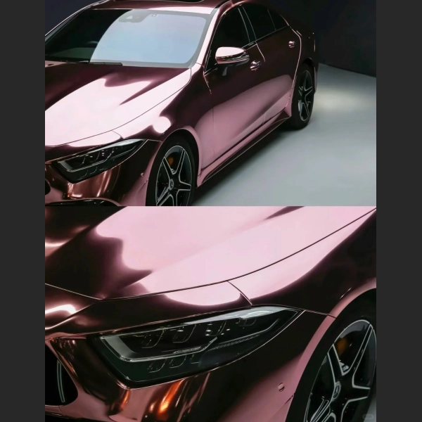 Gloss Rose Gold Mirror Chrome Car Vinyl Wrap review dsgv 01