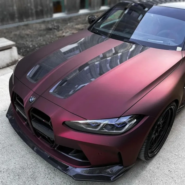 PET Matte Metallic Romance Red Car Vinyl Wrap review gmy 01