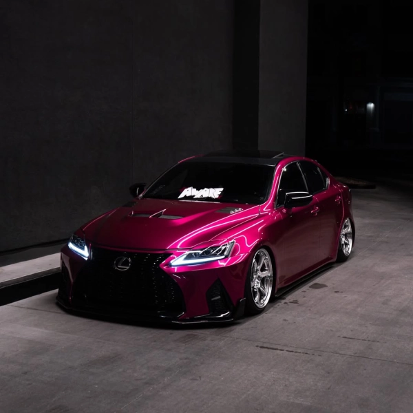 PET Glossy Metallic Rubellite Purple Vinyl Wrap review zhang 00
