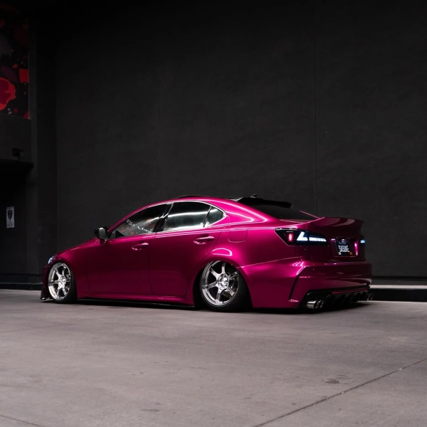 PET Glossy Metallic Rubellite Purple Vinyl Wrap review zhang 01