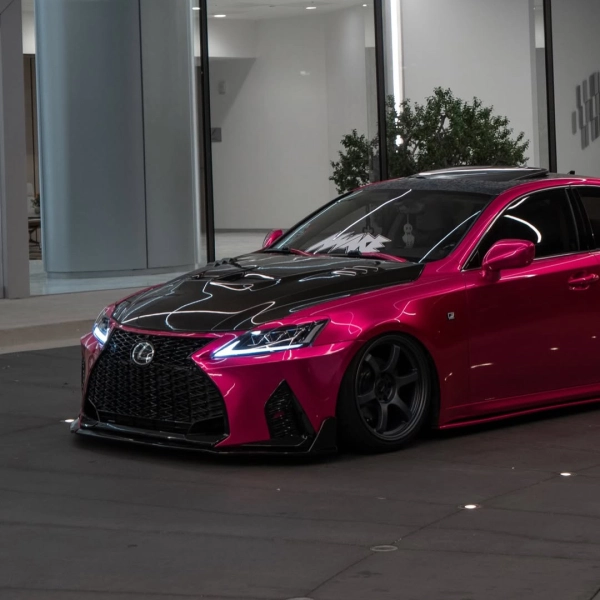 PET Glossy Metallic Rubellite Purple Vinyl Wrap review benj 03
