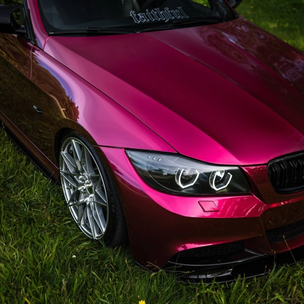 PET Glossy Metallic Rubellite Purple Vinyl Wrap review gbhr 03
