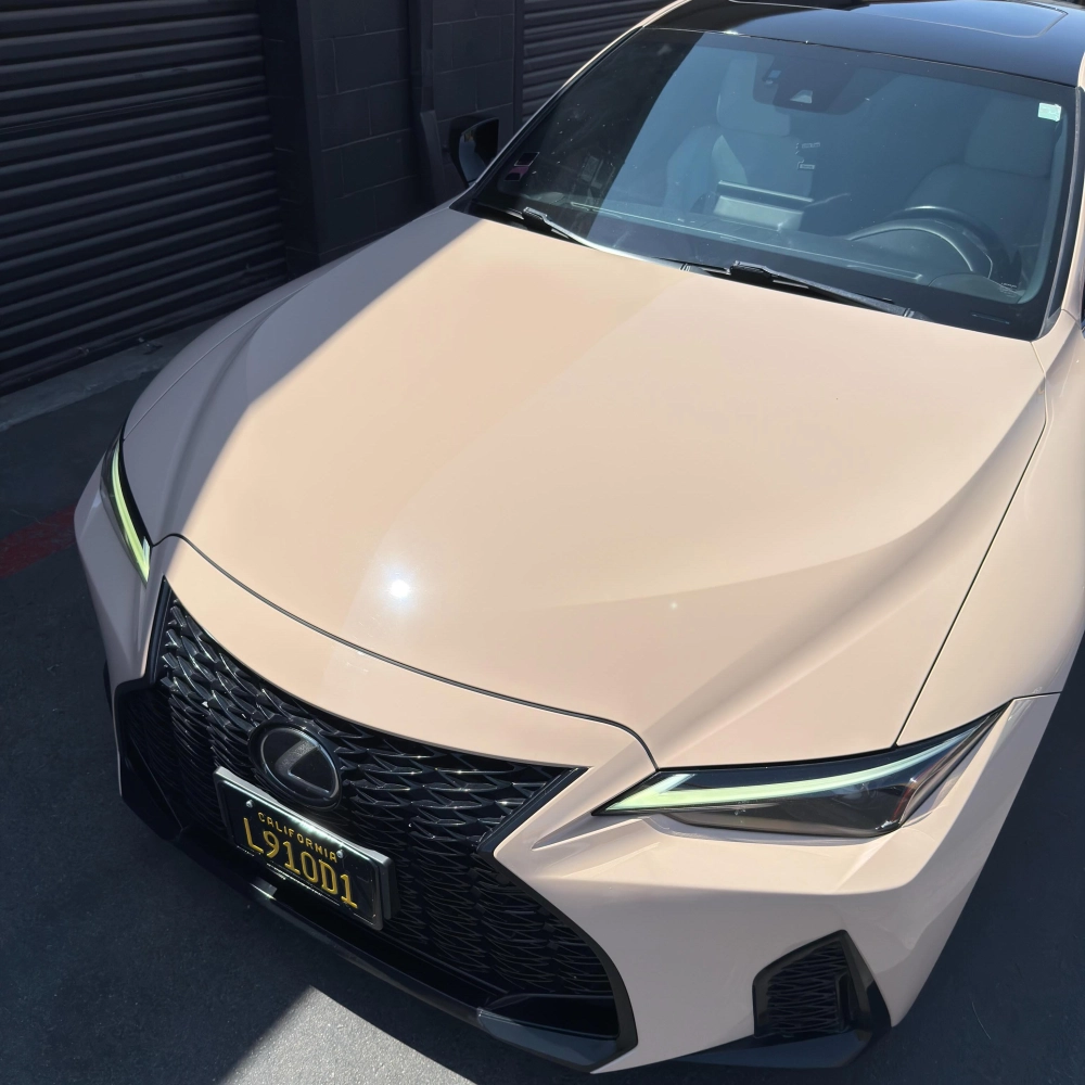 PET Super Gloss Shine Latte Car Vinyl Wrap review David 00
