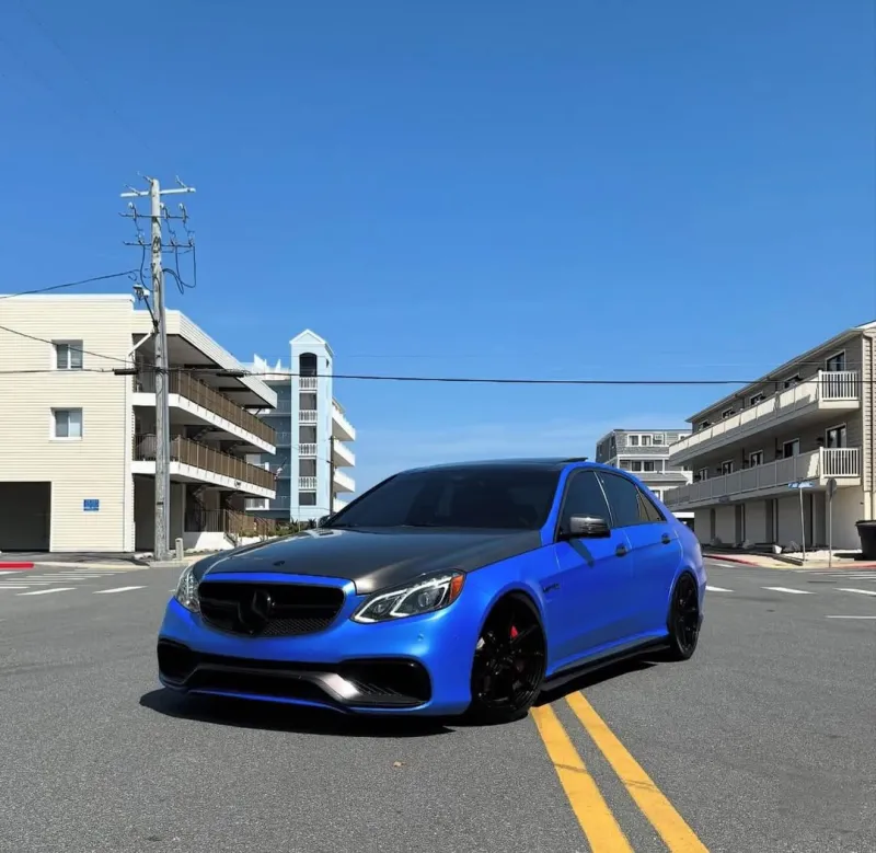 PET Satin Blue Car Vinyl Wrap review hjug 02