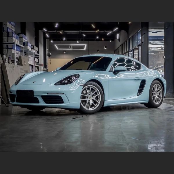 PET Porsche Bentley Gloss Ice Blue Car Vinyl Wrap review gfny 00