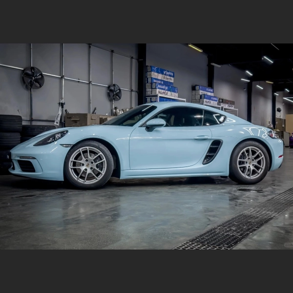 PET Porsche Bentley Gloss Ice Blue Car Vinyl Wrap review gfny 02