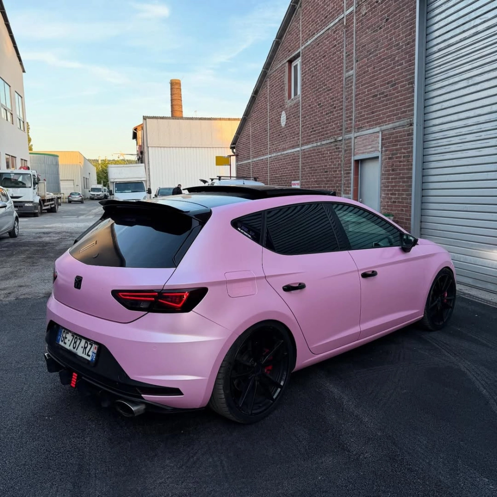 Matte Ceramic Barbie Pink Car Vinyl Wrap review gfr 02