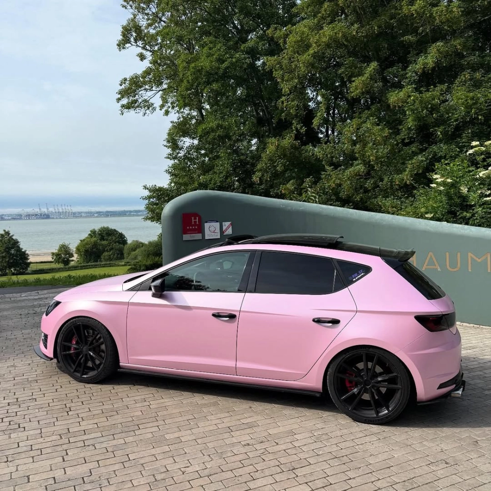 Matte Ceramic Barbie Pink Car Vinyl Wrap review dfhrt 01