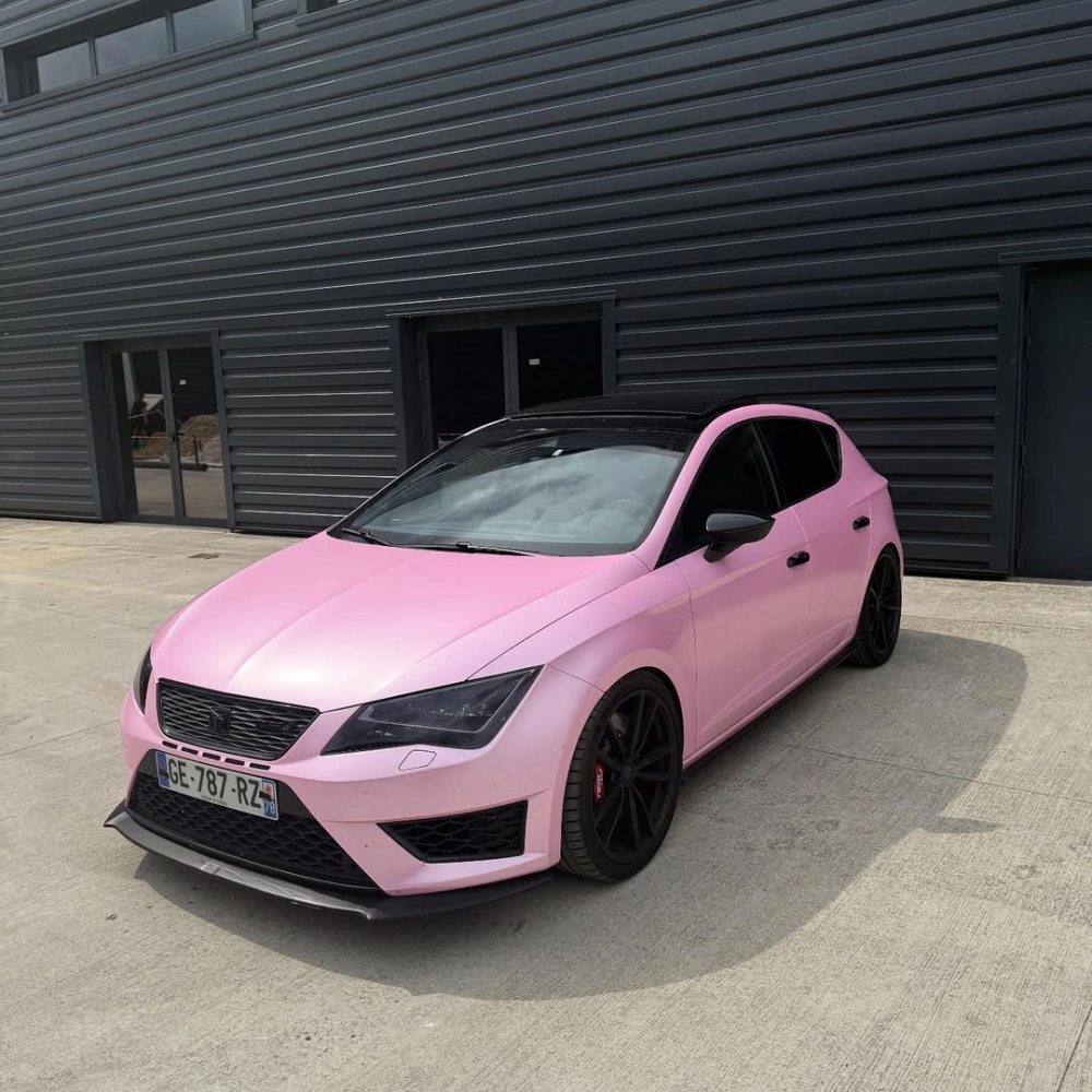 Matte Ceramic Barbie Pink Car Vinyl Wrap review dfhrt 02