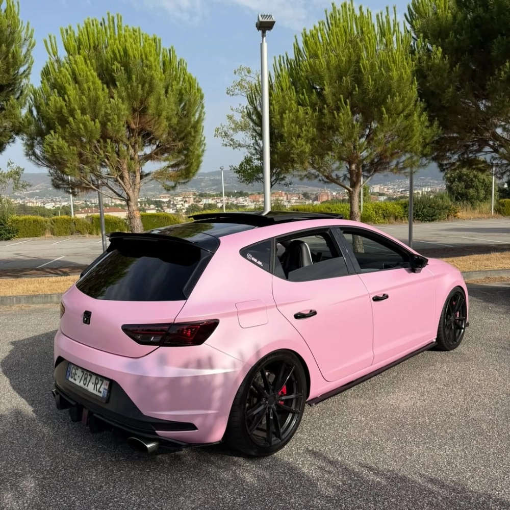 Matte Ceramic Barbie Pink Car Vinyl Wrap review dfhrt 04