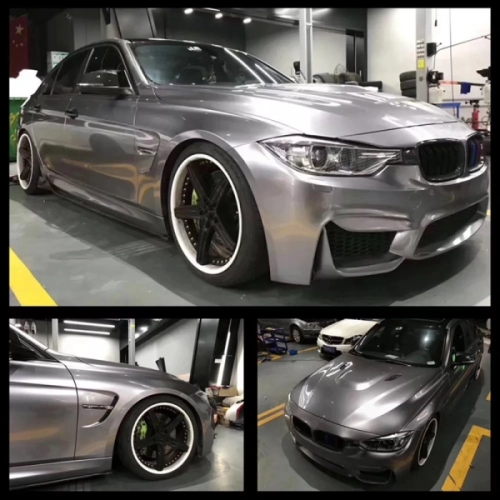 PET Metal Paint Combat Grey Car Vinyl Wrap review 