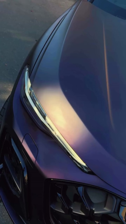 PET Ultra Matte Black Purple Car Vinyl Wrap review 