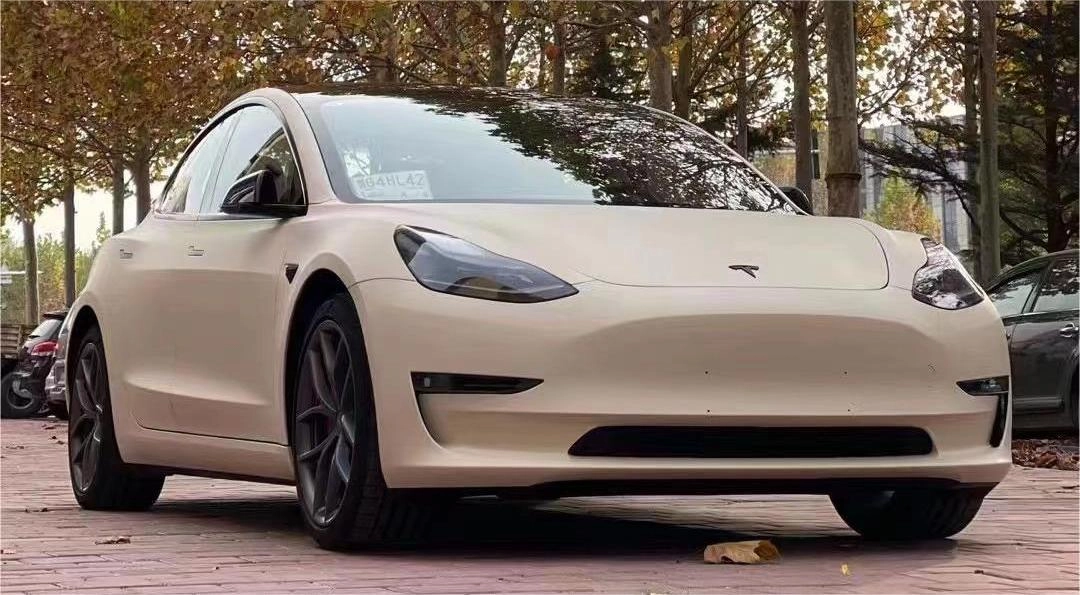 Tesla Model 3 Wrap- Matte Khaki Milan