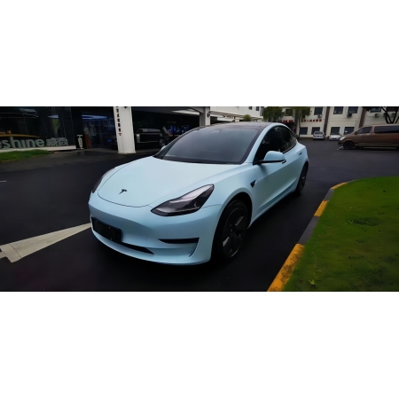 Tesla Model 3 Wrap-  Matte Glacier Blue