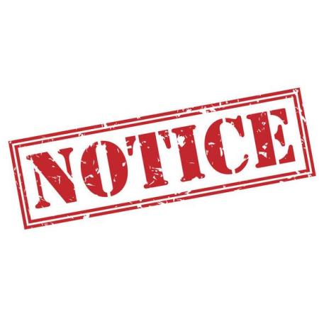 Holiday Notice