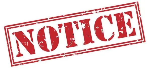 Holiday Notice