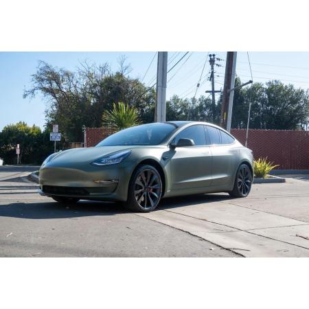 Tesla Model 3 Wrap- Matte Military Green