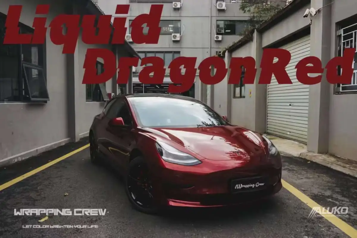 Tesla Model Y - Liquid Metallic Dragon Blood Red