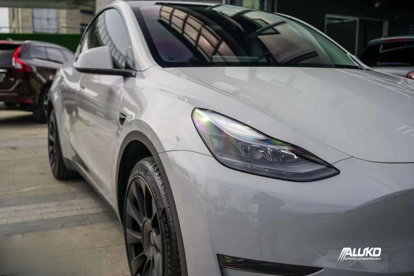 Tesla Model Y Gloss Chalk White Wrap Project 