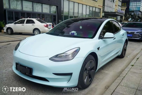 Tesla Model 3 Wrap - Super Gloss Glacier Blue