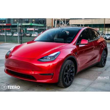 Tesla Model Y Wrap - Gloss Metallic Vampire Red