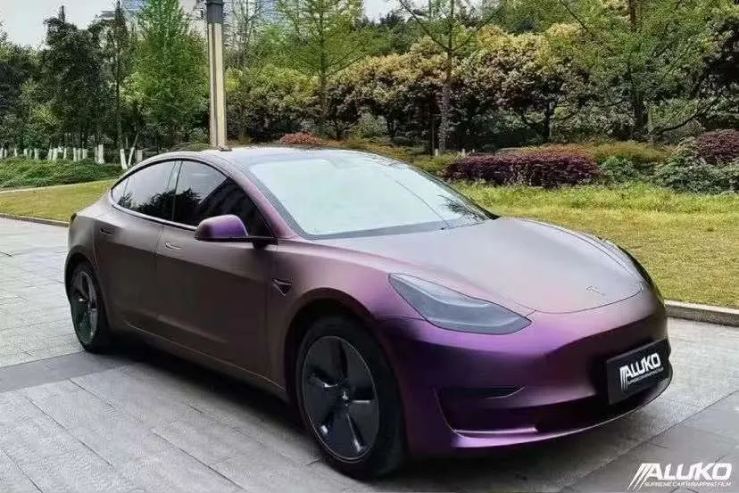 Tesla Model 3 Wrap - Matte Metallic Purple